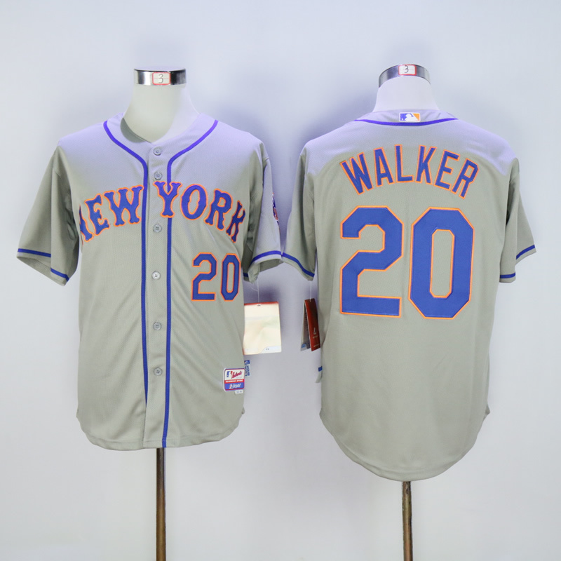 Men New York Mets #20 Walker Grey MLB Jerseys->new york mets->MLB Jersey